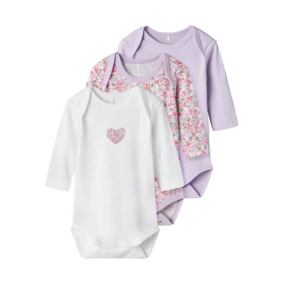 Name It Romper 3-Pack Lange Mouw