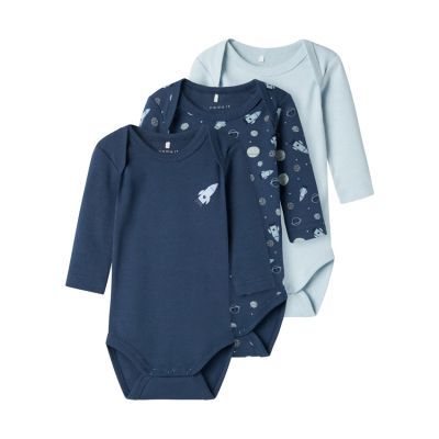 Name It Romper 3-Pack Lange Mouw