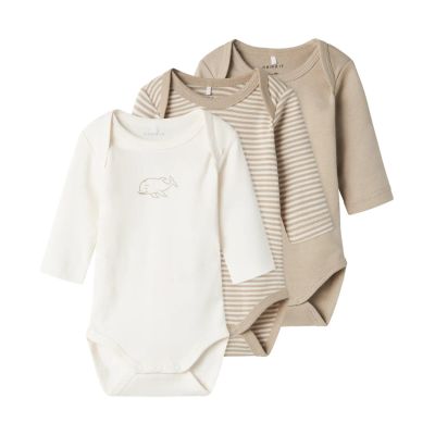 Name It Romper 3-Pack Lange Mouw