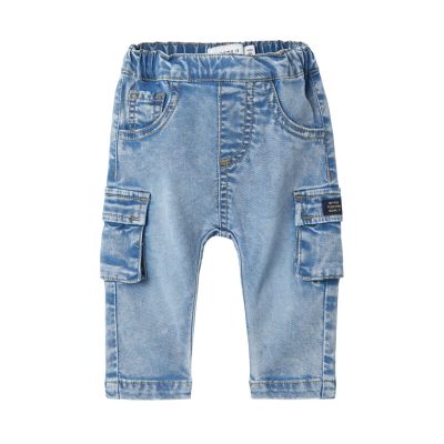 Name It Ben Baggy Cargo Jeans - Mt. 74 - Medium Blue Denim