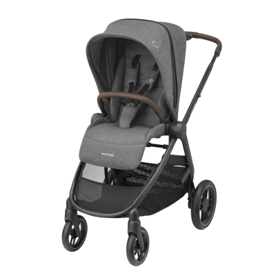 Maxi-Cosi Street Select Wandelwagen - Grey (Black Frame &amp; Brown Leather)