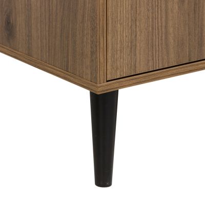 Bopita Zara 2-Deurskast XL - Walnoot/Mat Zwart