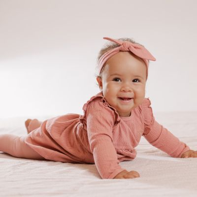 Babylook Crepe Jurk - Mt. 68 - Rose Tan