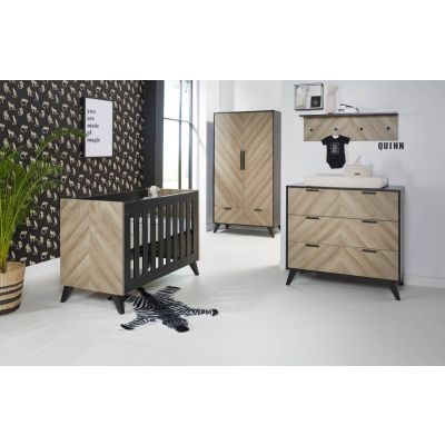 Interbaby Ledikant 60 x 120 - Commode - Hanglegkast 3 deuren/2 laden Lancaster