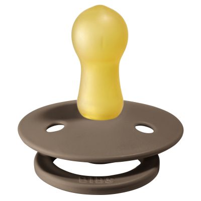 BiBs Fopspeen - Rond - 2 Stuks - 6-18 Mnd - Dark Oak