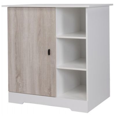 Interbaby Ledikant 60 x 120 - Commode 1 deur 3 vakken Rock Interbaby Ledikant 60 x 120 - Commode 1 deur 3 vakken Rock