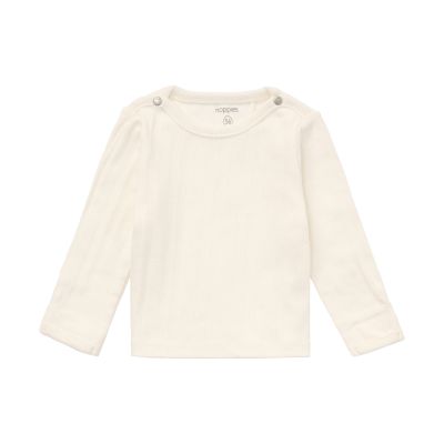 Noppies Shirt Lange Mouw - Maat 50 - Egret Noppies Shirt Lange Mouw - Maat 50 - Egret