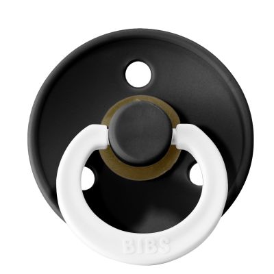 BiBs Glow In The Dark Fopspeen - Rond - 0-6 Mnd - Black 