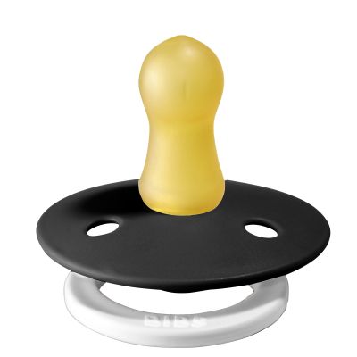 BiBs Glow In The Dark Fopspeen - Rond - 0-6 Mnd - Black 
