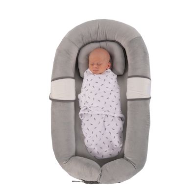 Bo Jungle Baby Wrap Feathers Grey Small