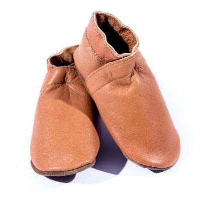 Baby Dutch Slofjes Effen Cognac 3-6 mnd