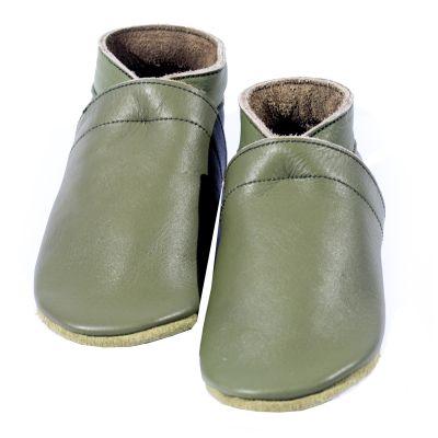 Baby Dutch Slofjes Effen Olijf
