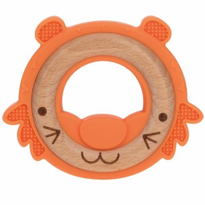 Nûby Hout/Silicone Bijtring Tijger 3mnd+