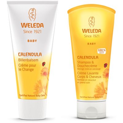 Weleda Calendula Voordeelset 2-Pack Babyshampoo En Douchecreme En Billenbalsem