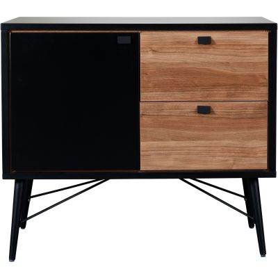 TWF Ledikant 70 x 140 (+juniorzijde) - Commode - Hanglegkast 2-deurs Retro Black TWF Ledikant 70 x 140 (+juniorzijde) - Commode - Hanglegkast 2-deurs Retro Black