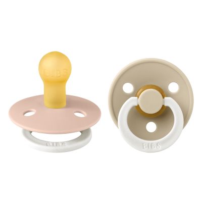 Bibs Fopspeen Round 0-6mnd Glow Blush/Vanilla (2 stuks)