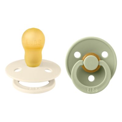 Bibs Fopspeen Round 18mnd+ Ivory/Sage (2 stuks)