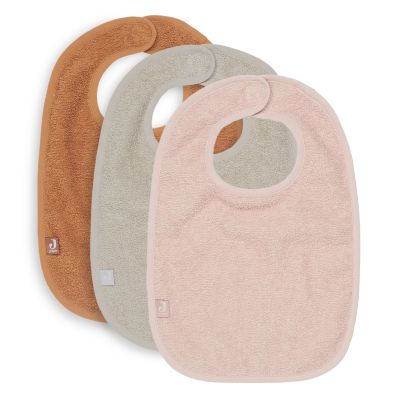 Jollein Slab Badstof Pale Pink / Nougat / Caramel 3-Pack