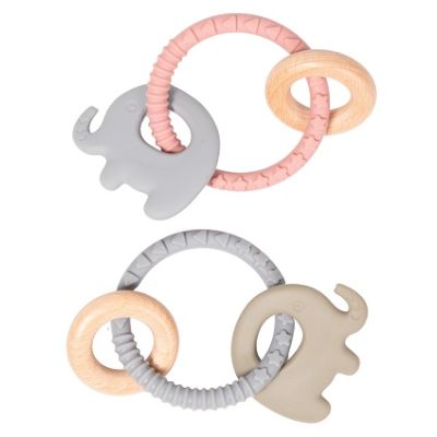 Bo Jungle Rammelaar B-Rattle Rings Elephant Blue