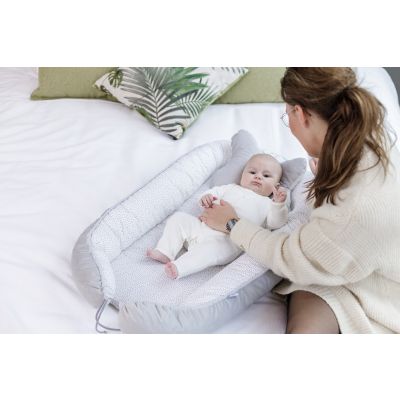 Babymatex Babynest Velvet White Grey Dots / Grey 
