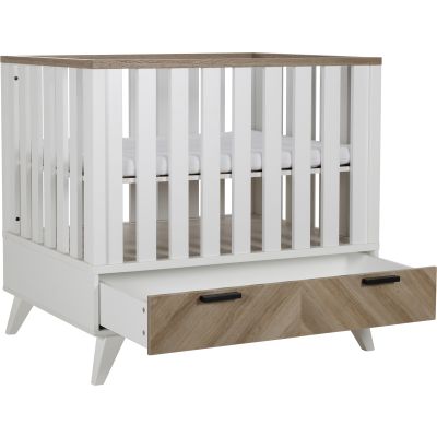 Interbaby Box Met Lade Lancaster  Wit/ Visgraatmotief