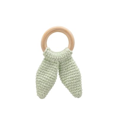 Babyjem Houten Bijtring Konijn Groen