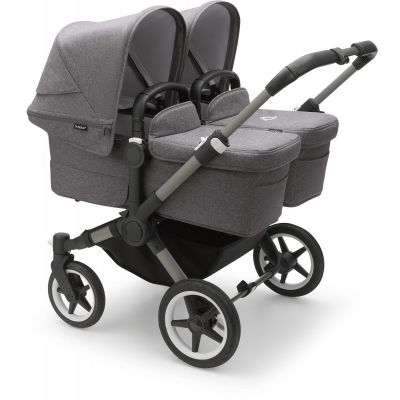 Bugaboo Donkey 5 Twin Complete Graphite/Grey Mélange-Grey Mélange