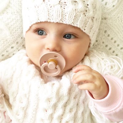 BiBs Fopspeen - Rond - 2 Stuks - 6-18 Mnd - Ivory/Blush