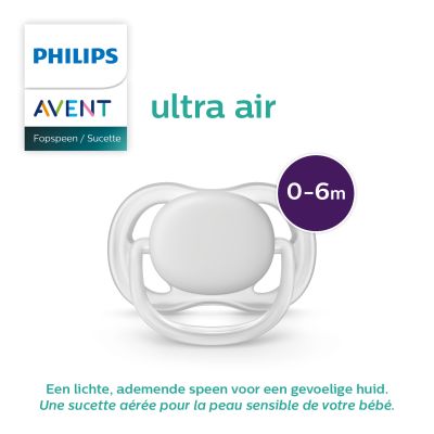 Philips Avent Ultra Air Fopspeen - Symmetrisch - 2 Stuks - 0-6 Mnd - Mama/Boat 