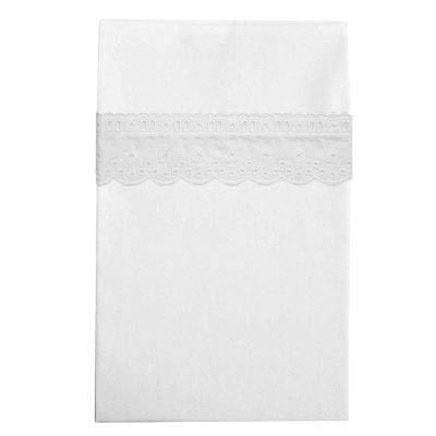 Cottonbaby Wieglaken Broderie Wit 75 x 90 cm