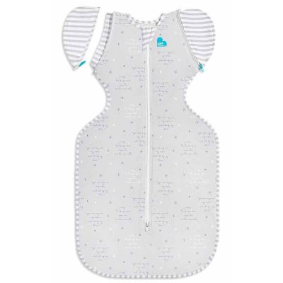 Love To Dream SwaddleUp™ Stage 2 Grey Text Medium 0.2 TOG