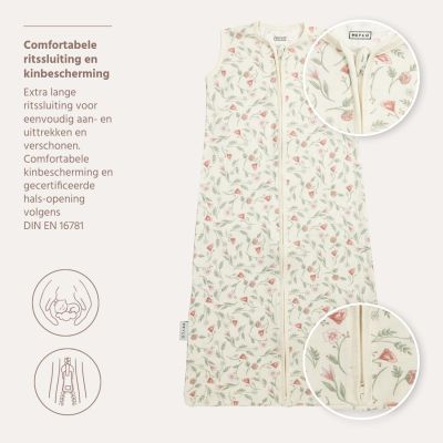 Meyco Slaapzak Ongevoerd Interlock Jersey Flower Multicolour 70 Cm