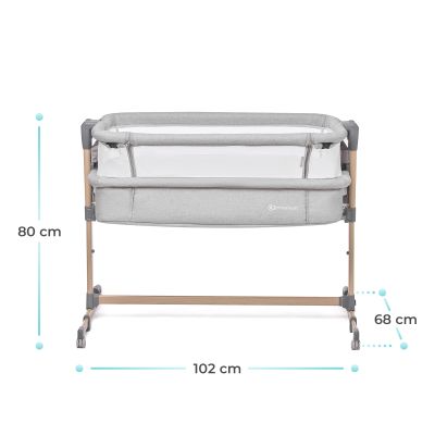 Kinderkraft Wieg Neste Air Grey Wood
