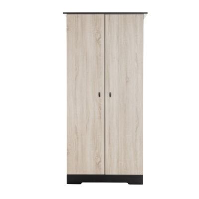 Interbaby Ledikant 70 x 140 Incl. Juniorzijden - Commode 1 deur 3 vakken - Hanglegkast Basalt