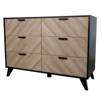 Interbaby Ledikant 70 x 140 Incl. Juniorzijde - Commode XL 6 Laden Lancaster