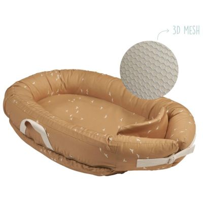 Voksi Babynest Premium Mesh Warm Beige Flying Voksi Babynest Premium Mesh Warm Beige Flying