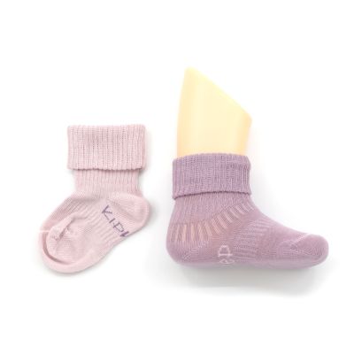 KipKep Blijf-Sokjes - 6-12 Mnd - 2-Pack - Pastel Violet