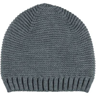 Sarlini Muts Knit Uni Light Grey Melange 6-12 maanden