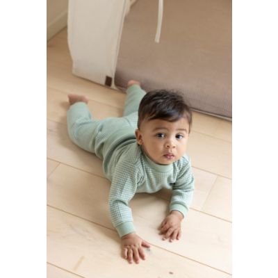 Feetje Pyjama Wafel Groen melange mt 68