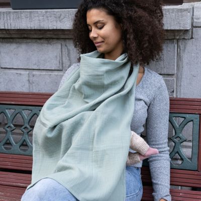 Doomoo Borstvoedingsdoek Mom'n Play Tetra Green