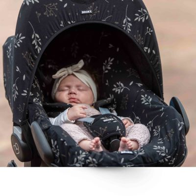 Dooky Seat Cover - 0mnd+ - Romantic Leaves Black Dooky Seat Cover - 0mnd+ - Romantic Leaves Black
