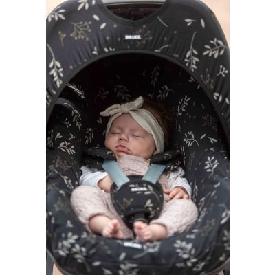 Dooky Seat Cover - 0mnd+ - Romantic Leaves Black Dooky Seat Cover - 0mnd+ - Romantic Leaves Black