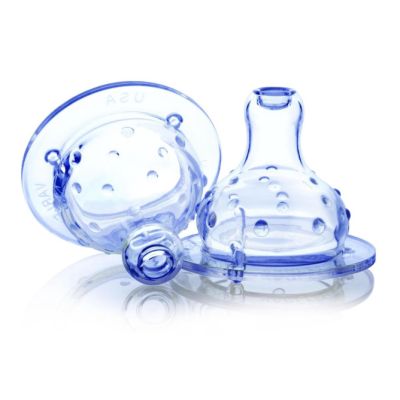 Nuby Speen Vari-Flo Zacht Siliconen Brede Hals Gepatenteerde Antikoliek  4mnd+ 2stuks  

