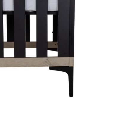 Interbaby Ledikant 70 x 140 Strips Zwart