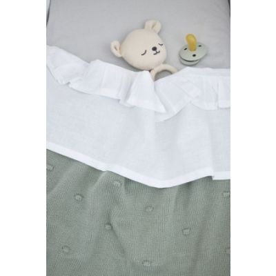 Meyco Wieglaken Ruffle White 75 x 100 cm