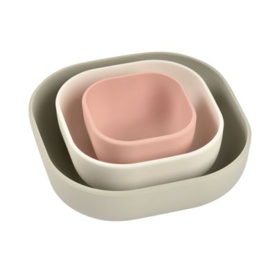 Béaba Kommen Set Siliconen Velvet Grey/Cotton/Dusty Rose


