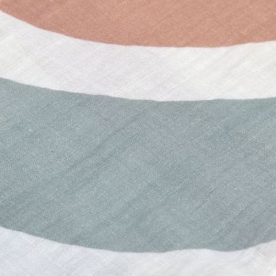 Lässig Swaddle & Burp Blanket L Rainbow Powder Blue 85 x 85 cm