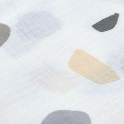 Lässig Swaddle & Burp Blanket L Rainbow Powder Blue 85 x 85 cm