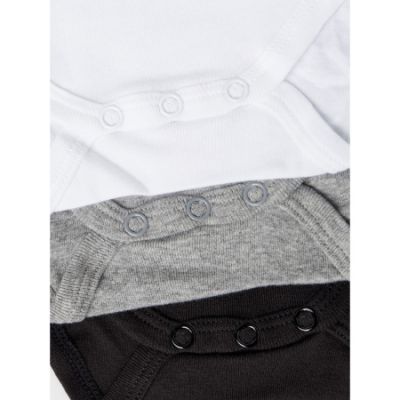 Name It Romper Korte Mouw 3-Pack White Black Grey 

 50