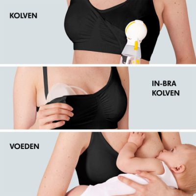 Medela 3-in-1 Borstvoedings- En Kolfbeha Zwart XL Medela 3-in-1 Borstvoedings- En Kolfbeha Zwart XL